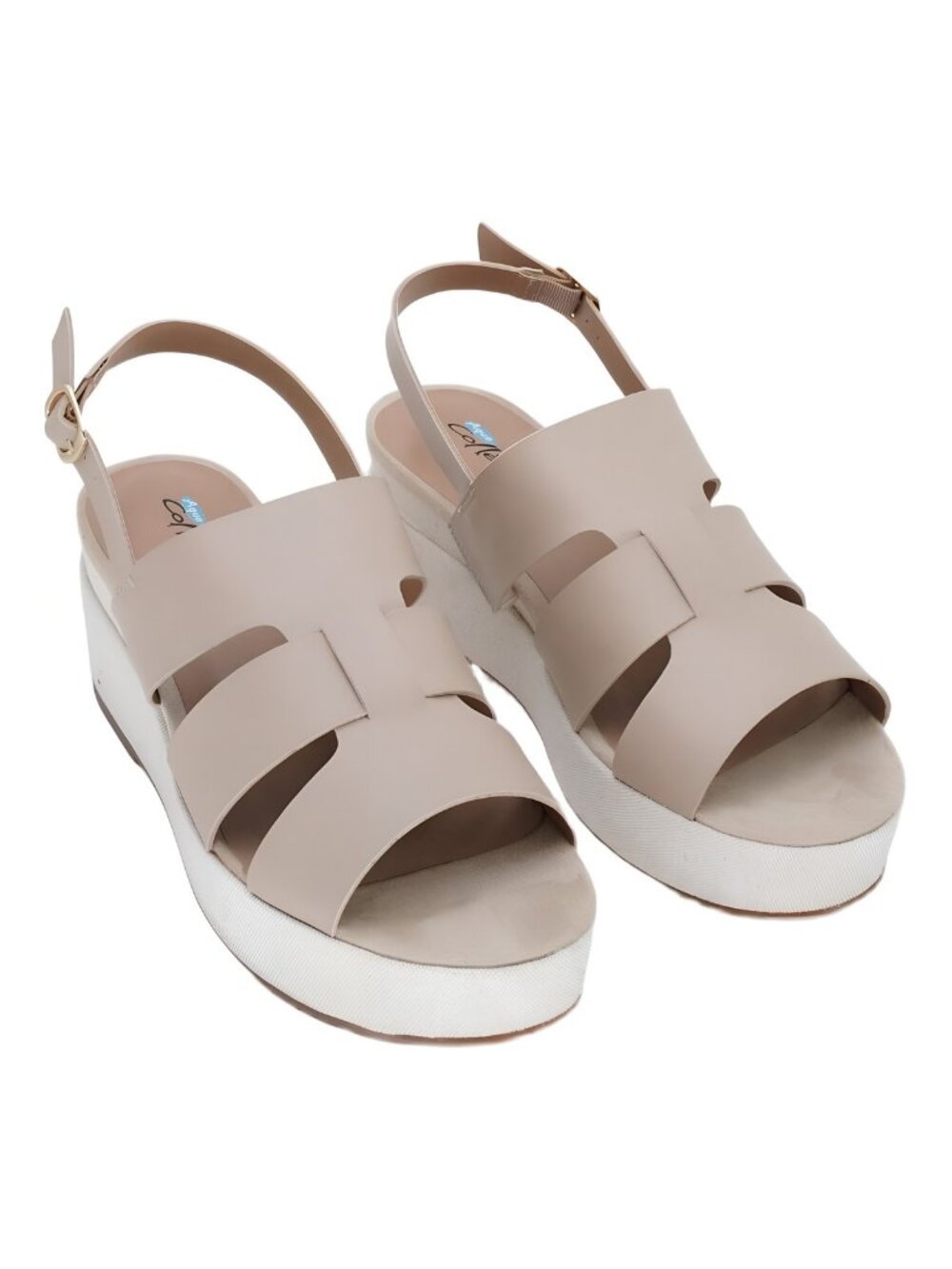 Aqua College Women's Nadi Slingback Platform Sandal Sand Lea Tan Size 10M